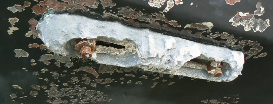 Corroded fitting